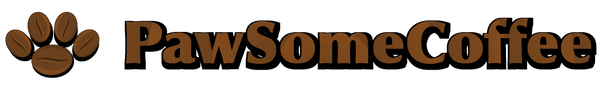 PawSomeCoffee logo, banner